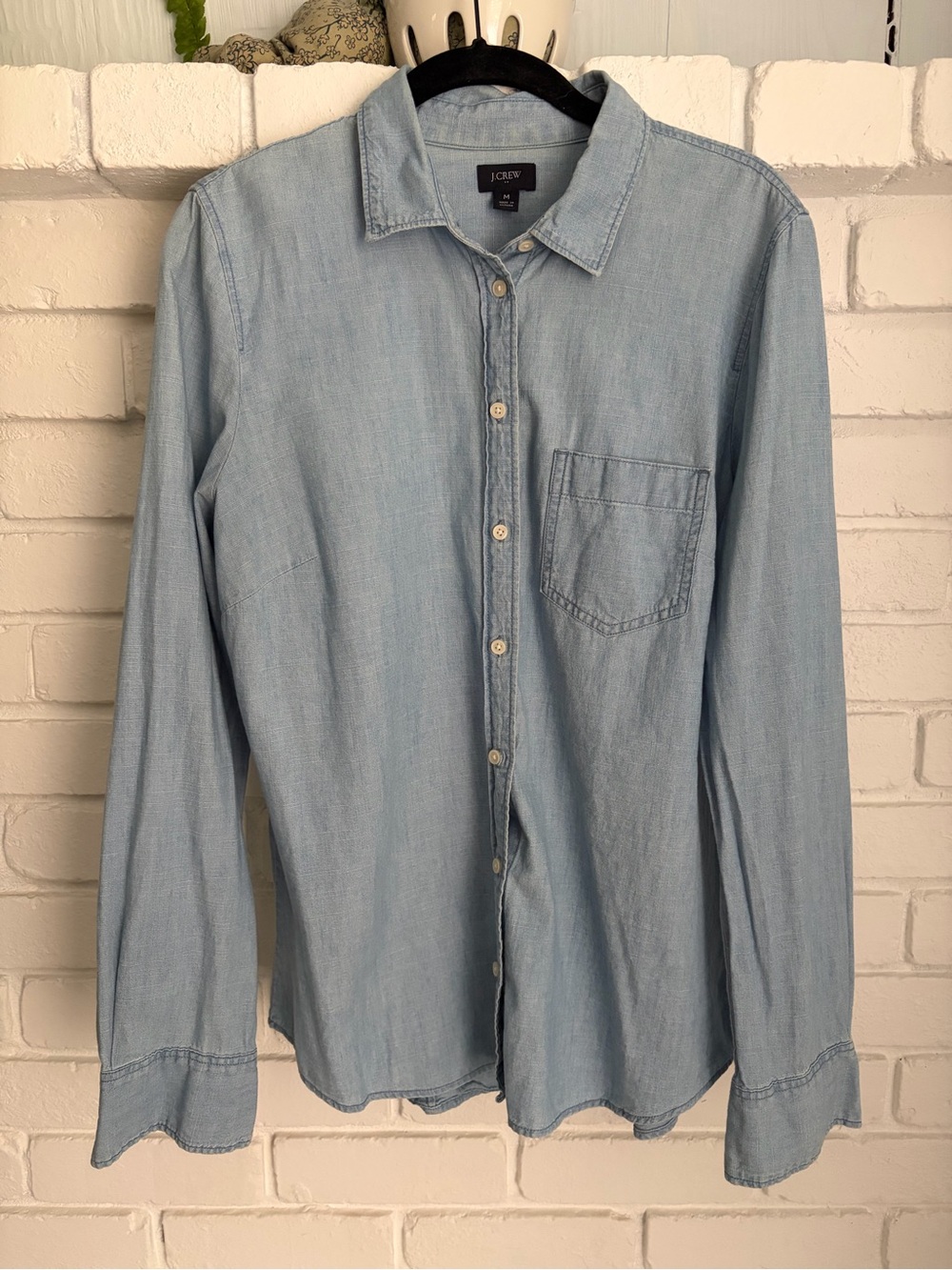 J. Crew Light Wash Denim Button-Up Shirt